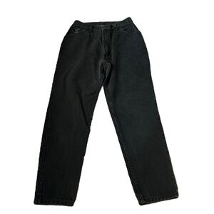 Wrangler High Waist Mom Black Jeans Sz 10 30” Inseam Vintage Rise